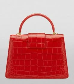TOM FORD Small Croc-Embossed 001 Top-Handle Bag U3106 Top Handle Bags -Tom Ford Store tom ford small croc embossed 001 top handle bag 16572690 32159676 1000