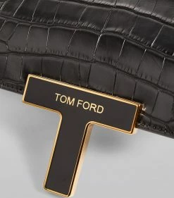 TOM FORD Small Crocodile T Clasp Shoulder Bag u9000 Shoulder Bags -Tom Ford Store tom ford small crocodile t clasp shoulder bag 16454899 31890729 1000