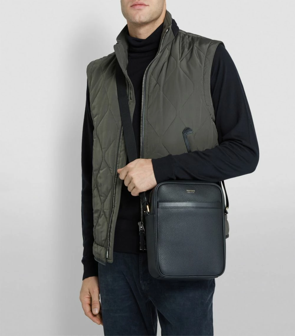 TOM FORD Small Leather Messenger Bag BLK BLK Messenger Bags 2 TOM FORD Small Leather Messenger Bag BLK BLK Messenger Bags - Image 2