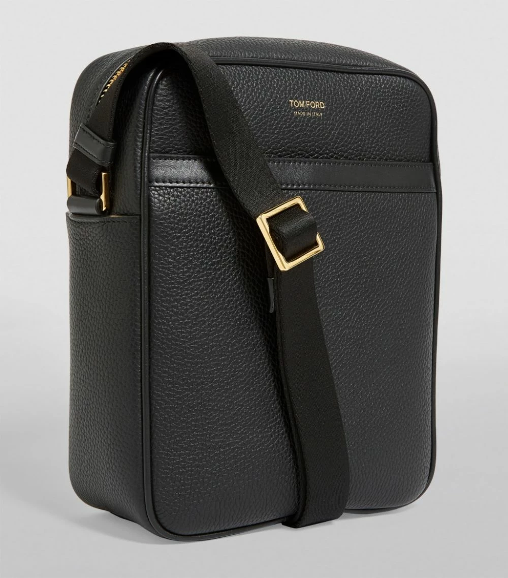 TOM FORD Small Leather Messenger Bag BLK BLK Messenger Bags 3 TOM FORD Small Leather Messenger Bag BLK BLK Messenger Bags - Image 3