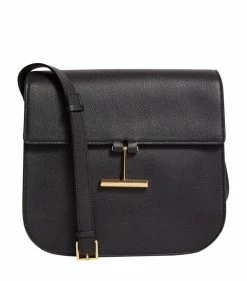 TOM FORD Small Leather Tara Shoulder Bag BLK Shoulder Bags