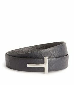 TOM FORD TF BELT TBAR LTHR RVRSBL C5901NAVYBLK Belts