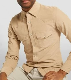 TOM FORD TF CSHIRT LIGHT CORD WESTERN SNAP BTTNS 9FT878 BEIGE Casual Shirts -Tom Ford Store tom ford tf cshirt light cord western snap bttns 16173869 31945291 1000