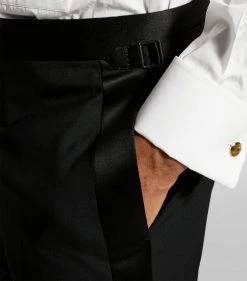 TOM FORD TF FTRS SHELTON SATIN 001 BLK Tailored Trousers -Tom Ford Store tom ford tf ftrs shelton satin 15131630 36714210 1000