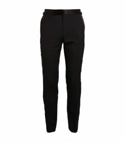TOM FORD TF FTRS SHELTON SATIN 001 BLK Tailored Trousers