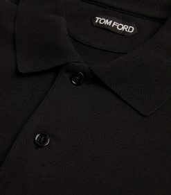 TOM FORD TF POLO GARMENT DYED SSLV K09 BLK SLD Polo Shirts -Tom Ford Store tom ford tf polo garment dyed sslv 16240996 31945262 1000