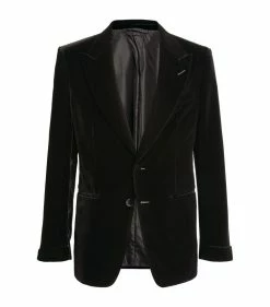 TOM FORD Velour Cocktail Jacket 001 BLK SLD Jackets
