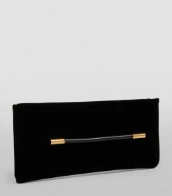TOM FORD Velvet Ava Clutch Bag BLK Clutch Bags -Tom Ford Store tom ford velvet ava clutch bag 16455458 31683607 1000