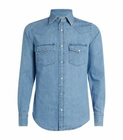TOM FORD Western Denim Shirt 432 BR BLU SLD Casual Shirts