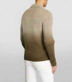 TOM FORD Wool-Blend Dip-Dye Cardigan 262 MD BGE SLD Cardigans -Tom Ford Store tom ford wool blend dip dye cardigan 17531591 37540134 1000