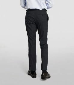 TOM FORD Wool-Silk Blazer 416 NAVY CHECK Jackets -Tom Ford Store tom ford wool silk blazer 17200993 34800684 1000